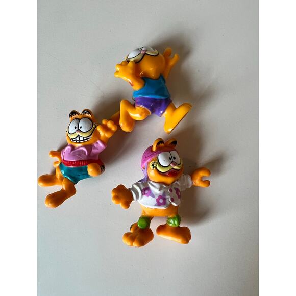 Garfield Mixed Lot of 5 Vintage Garfield PVC Toy Figures 1978 1981 - Picture 2 of 7